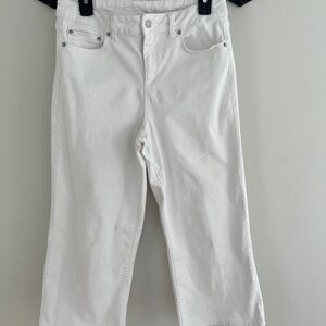 CECE-High Waist Straight Leg Crop Jean